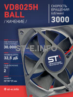 Вентилятор  VD8025H Ball (качения) 12V - st-e.info - Нефтеюганск