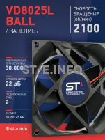 Вентилятор  VD8025L Ball (качения) 12V - st-e.info - Нефтеюганск