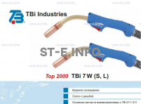 Горелка для полуавтоматической сварки TBi 7W-blue-ESW short, длина 4 метра - st-e.info - Нефтеюганск