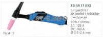 Горелка для аргонодуговой сварки TIG SR-P 17 FX TBi  8 м (газовое охлаждение) - st-e.info - Нефтеюганск